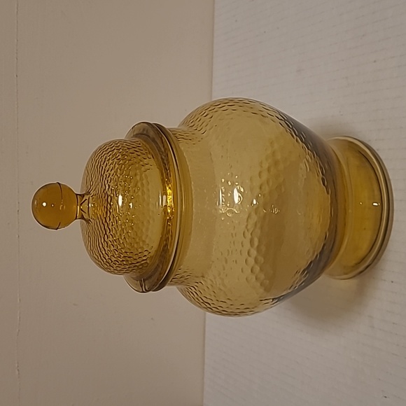Vintage Amber Lidded Canister - Picture 2 of 16